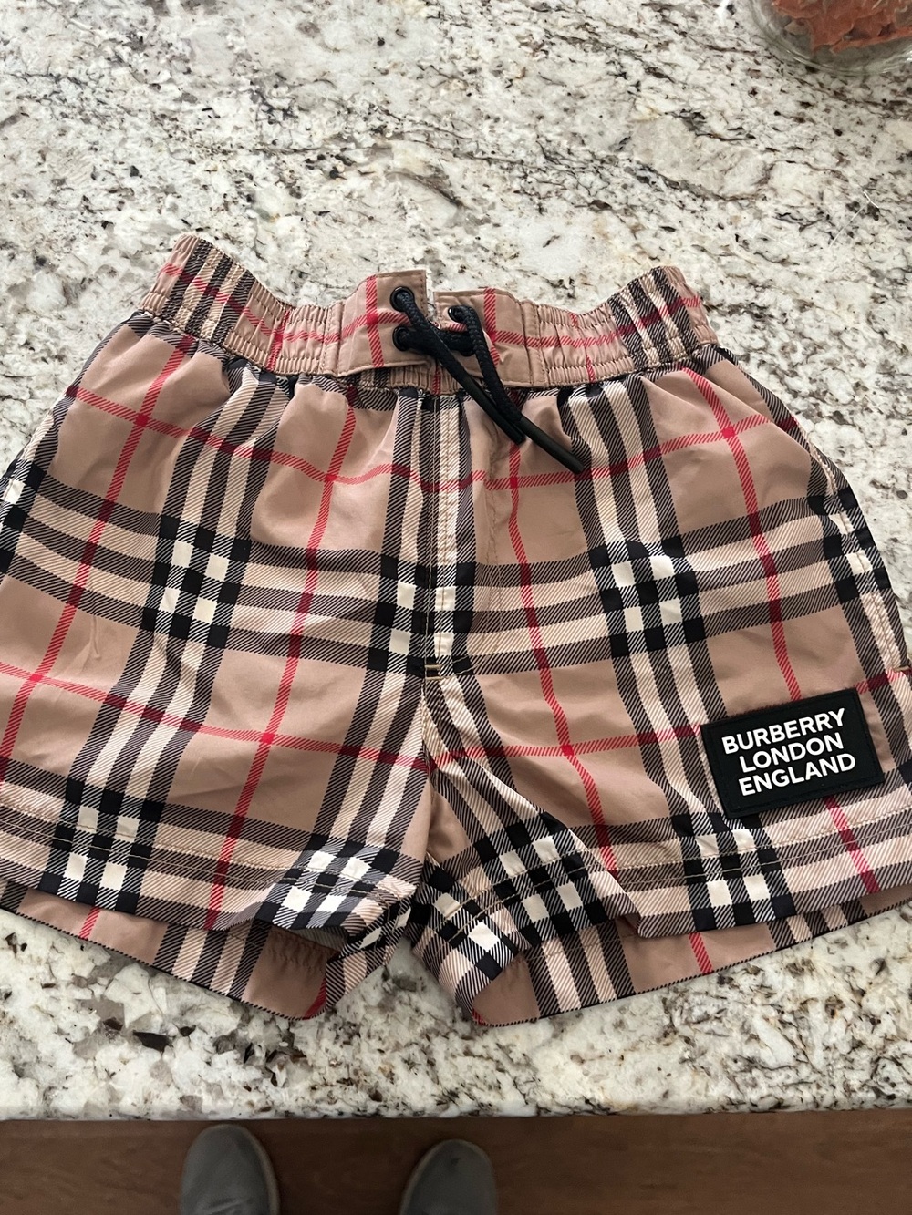 Burberry Kids' Beige Vintage Check Swim Shorts 3Y
